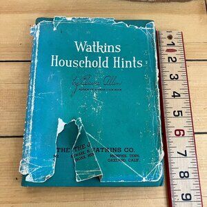 Watkins Household Hints Hardcover Book Vintage 1941 Spiral Bound Elaine Allen